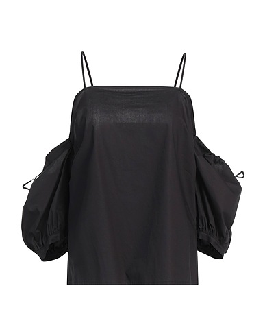 SUOLI Off-the-shoulder top Black 100% Cotton