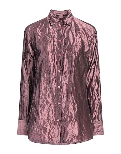 SIES MARJAN Solid colour shirts & blouses Plum 84% Silk, 16% Metallic fiber