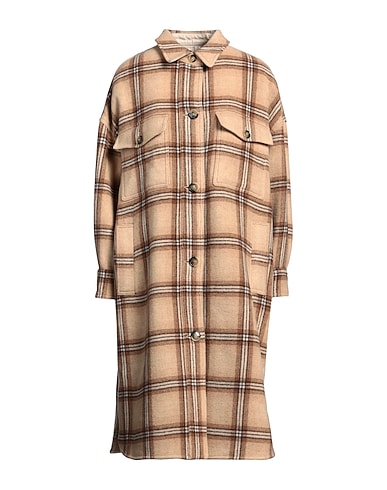 ISABEL MARANT Checked shirt Beige 75% Wool, 25% Polyamide
