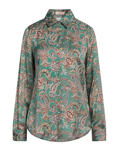 CAMICETTASNOB Patterned shirts & blouses Green 100% Viscose