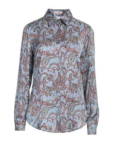 CAMICETTASNOB Patterned shirts & blouses Azure 100% Viscose