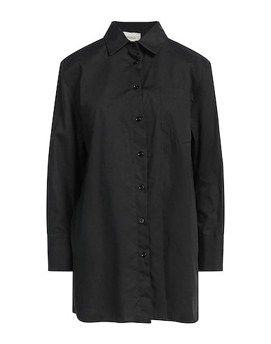 VICOLO Solid colour shirts & blouses Black 100% Cotton