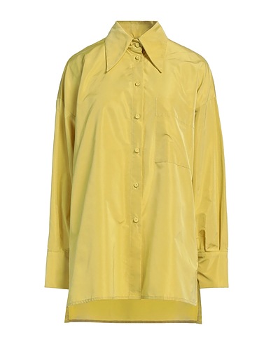 PIERANTONIO GASPARI Chemises et chemisiers de couleur unie Jaune 100% Polyester
