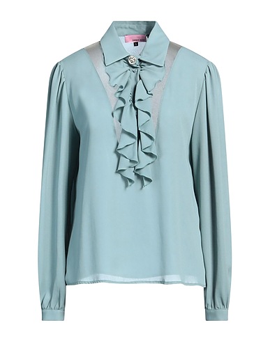 DENNY ROSE Top Sage green 100% Polyester, Polyamide