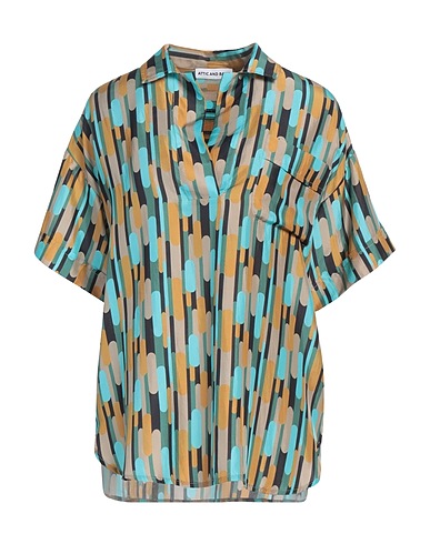 ATTIC AND BARN Silk top Turquoise 100% Silk