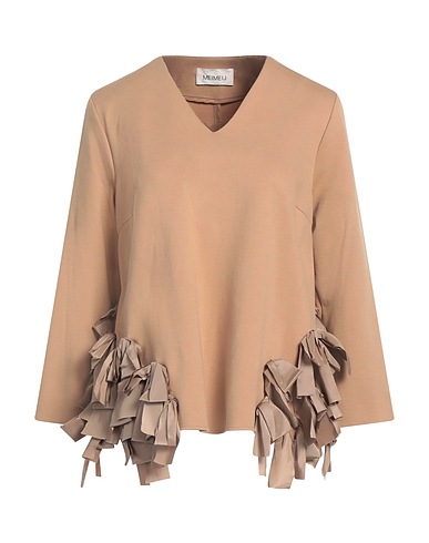MEIMEIJ Top Camel 65% Viscose, 30% Polyamide, 5% Elastane, Polyester
