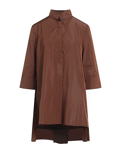PIERANTONIO GASPARI Solid color shirts & blouses Brown 100% Polyester