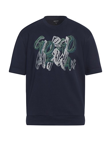 GIORGIO ARMANI T-shirt Blu navy 100% Cotone, Poliestere