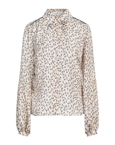 DESIGNERS REMIX Floral shirts & blouses Beige 100% Silk