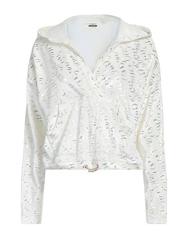 PINKO C-CLIQUE Hoodie Elfenbein 90% Polyester, 10% Elastan