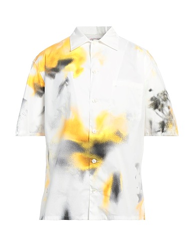 MCQUEEN Hemd mit Muster Weiß 100% Baumwolle