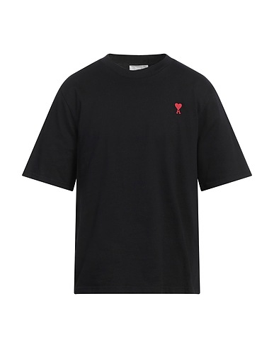 AMI ALEXANDRE MATTIUSSI Basic T-Shirt Black 100% Organic cotton