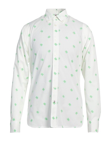 TOMMY HILFIGER Patterned shirt White 100% Cotton