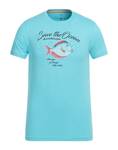 HARMONT & BLAINE T-shirt Azure 100% Cotton