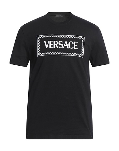 VERSACE T-shirt Black 100% Cotton, Polyester