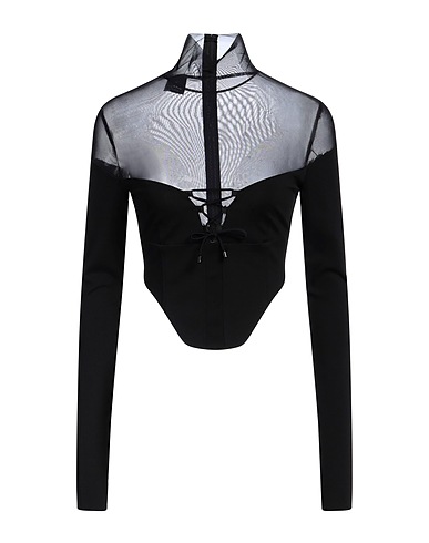 PINKO UNIQUENESS Top Noir 65% Viscose, 30% Polyamide, 5% Élasthanne