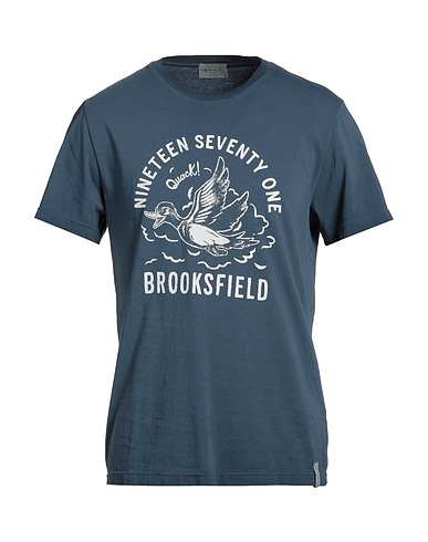 BROOKSFIELD T-shirt Slate blue 100% Cotton