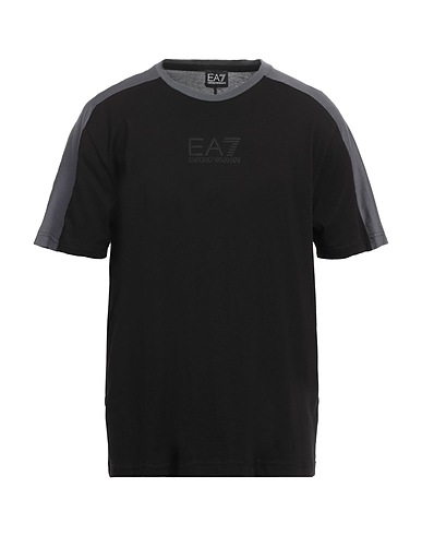 EA7 T-shirt Black 100% Cotton