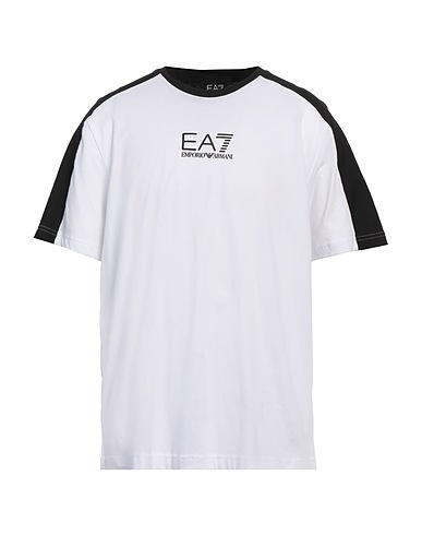 EA7 T-shirt Bianco 100% Cotone