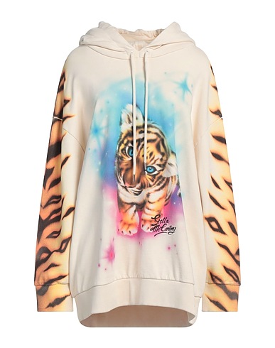 STELLA McCARTNEY Hooded sweatshirt Beige 100% Cotton, Elastane