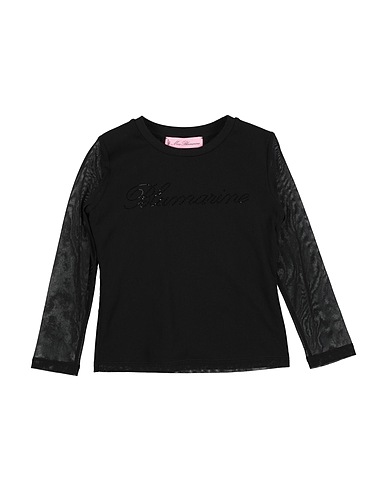 MISS BLUMARINE T-shirt Black 100% Polyamide, Cotton, Elastane