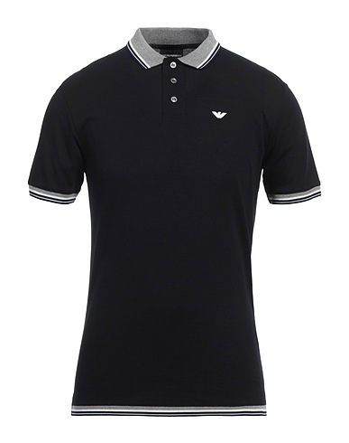 EMPORIO ARMANI Polo shirt Midnight blue 100% Cotton