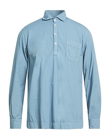 ALTEA Solid color shirt BLU CHIARO 100% Cotton