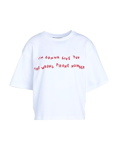 MAX&Co. T-shirt BOXYCLAIM COLLABORATION WITH PIETRO TERZINI
 White 94% Cotton, 6% Elastane