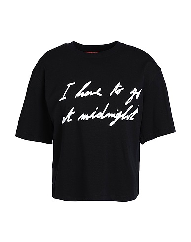 MAX&Co. T-shirt BOXYCLAIM COLLABORATION WITH PIETRO TERZINI Black 94% Cotton, 6% Elastane