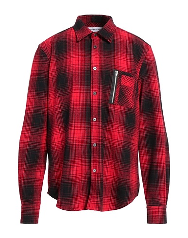 DEPARTMENT 5 Checked shirt Red 70% Wool, 30% Polyester