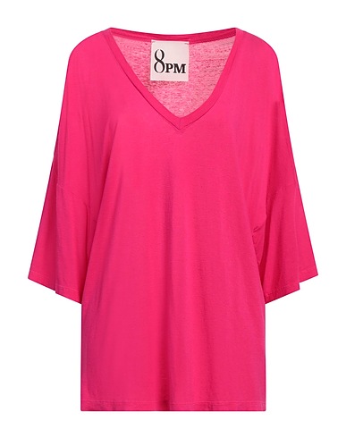 8PM T-shirt Fucsia 80% Viscosa, 20% Lino