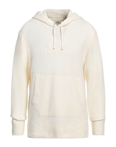 C.P. COMPANY Hooded track jacket  Ivory 80% Wool, 20% Polyamide