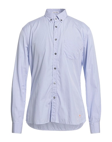 TOMAS MAIER Checked shirt Sky blue 100% Cotton