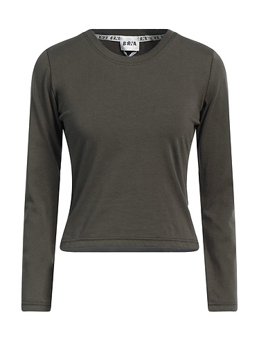 BERNA T-shirt Verde militare 94% Cotone, 6% Elastomultiestere
