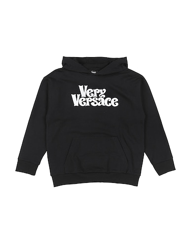 VERSACE YOUNG Sweatshirt Black 100% Cotton, Elastane