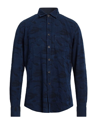 GLANSHIRT Patterned shirt Midnight blue 100% Cotton