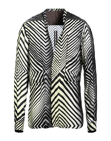RICK OWENS Patterned shirt Light green 100% Cupro