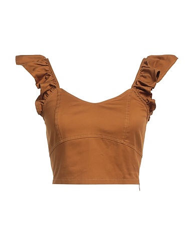 LIU •JO Top Camel 98% Cotton, 2% Elastane