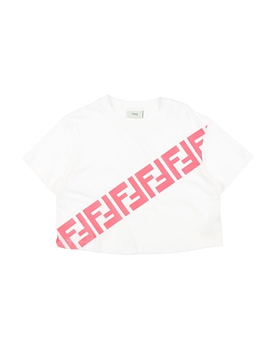 FENDI T-shirt White 100% Cotton, Polyester, Viscose