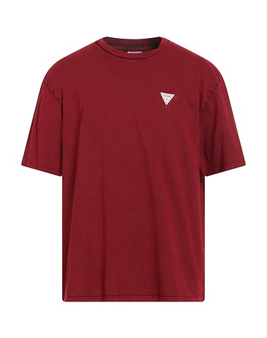 GUESS T-shirt Brick red 100% Cotton