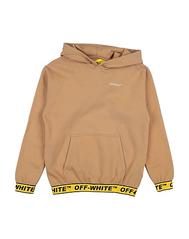 OFF-WHITE™ KIDS Hooded track jacket  Beige 100% Cotton, Polyester, Polyamide