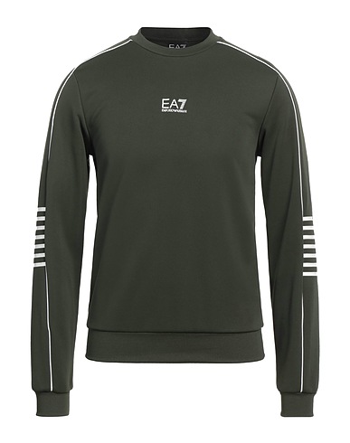 EA7 Felpa Verde militare 100% Poliestere, Elastan
