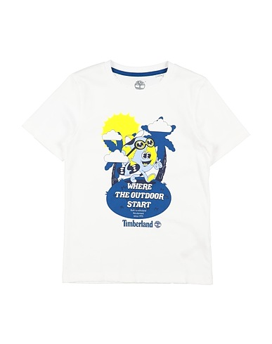 TIMBERLAND T-shirt White 100% Cotton, Elastane
