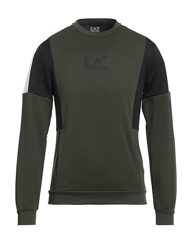 EA7 Sweatshirt Military green 100% Polyester, Elastane