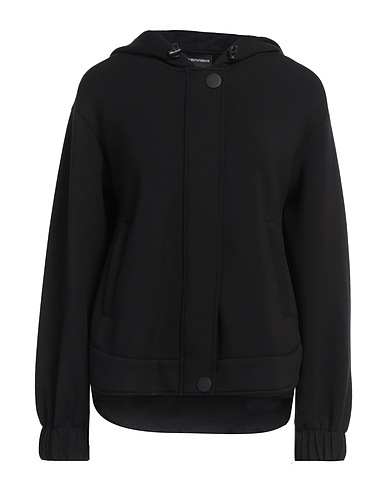 EMPORIO ARMANI Hooded sweatshirt Black 49% Viscose, 44% Polyester, 7% Elastane