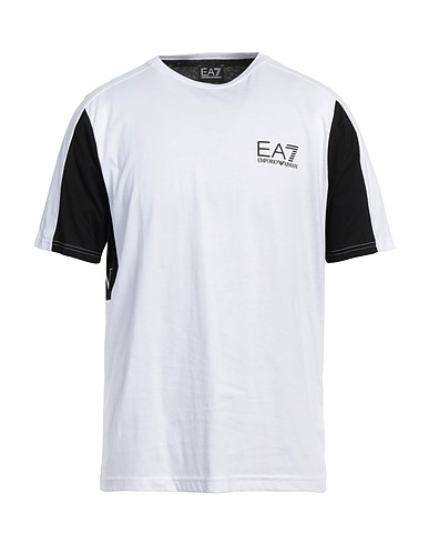 EA7 T-shirt Bianco 100% Cotone