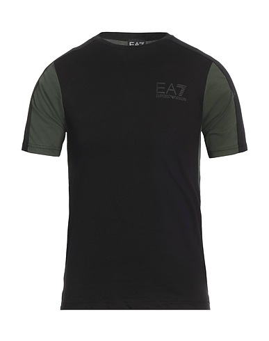 EA7 T-shirt Nero 100% Cotone