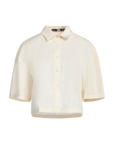 KARL LAGERFELD Hemden und Blusen einfarbig Beige 100% Baumwolle