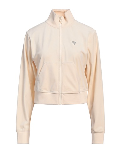 GUESS Sweatshirt Ivory 95% Polyester, 5% Elastane