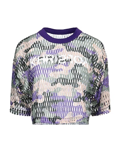 KHRISJOY Crop top Purple 90% Polyamide, 10% Elastane